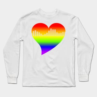 Pride Graphic Equalizer Heart Long Sleeve T-Shirt